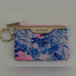 Lilly Pulitzer ID Keychain Wallet Card Holder